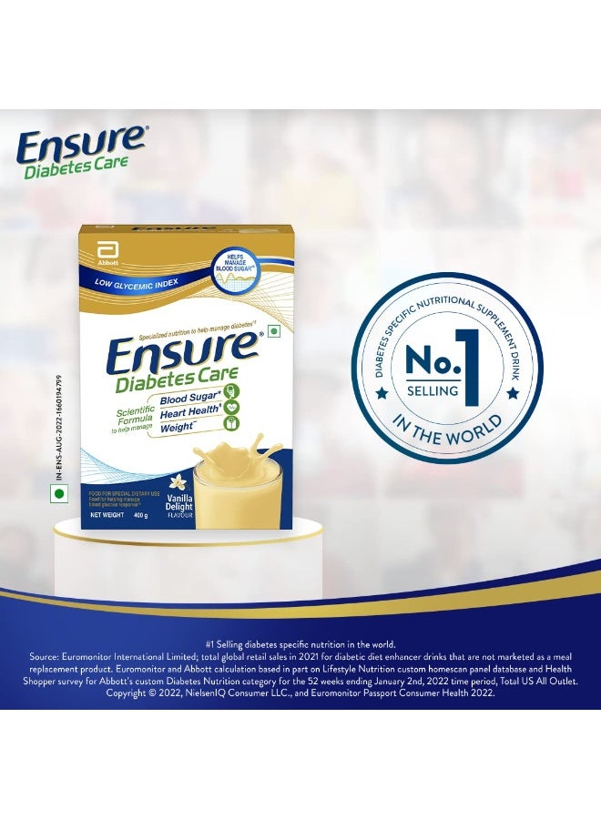 انشور مشروب غذائي متكامل ومتوازن للبالغين - فانيليا ١ كجم، ومشروب "إنشور" للعناية بمرضى السكري، يساعد على التحكم في مستويات السكر في الدم - فانيليا ٤٠٠ جم - Image 5